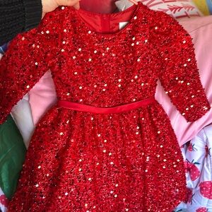 Cherry red sparkle dress